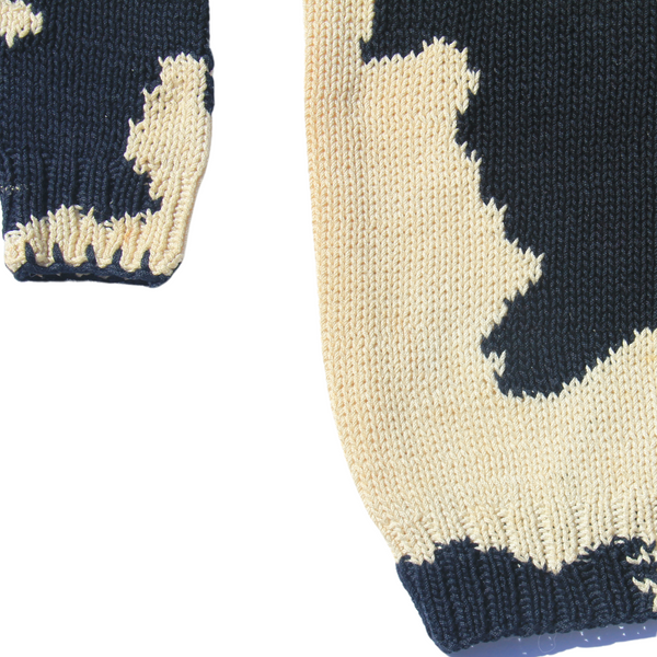 Cow pattern tassel pullover