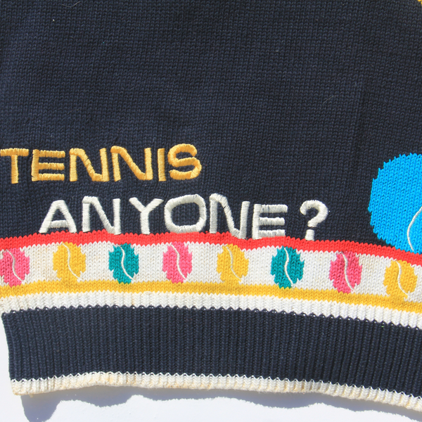Tennis anyone? navy cardigan