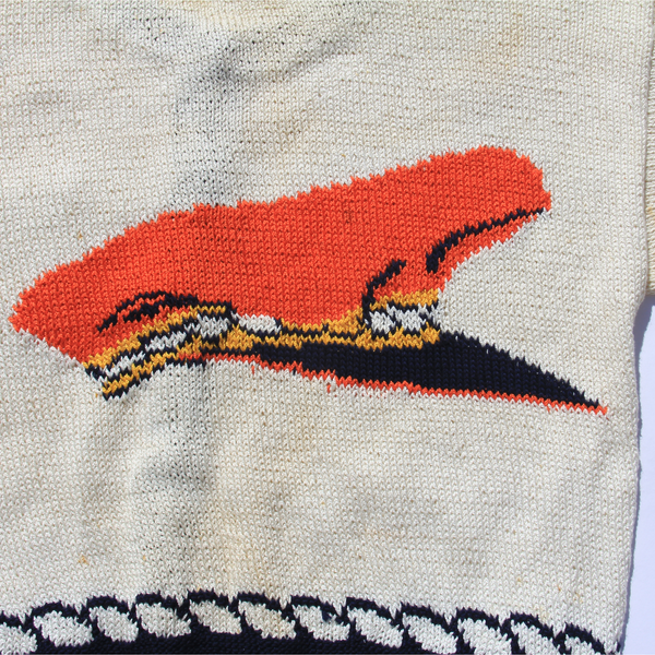 Cream navy gold button down