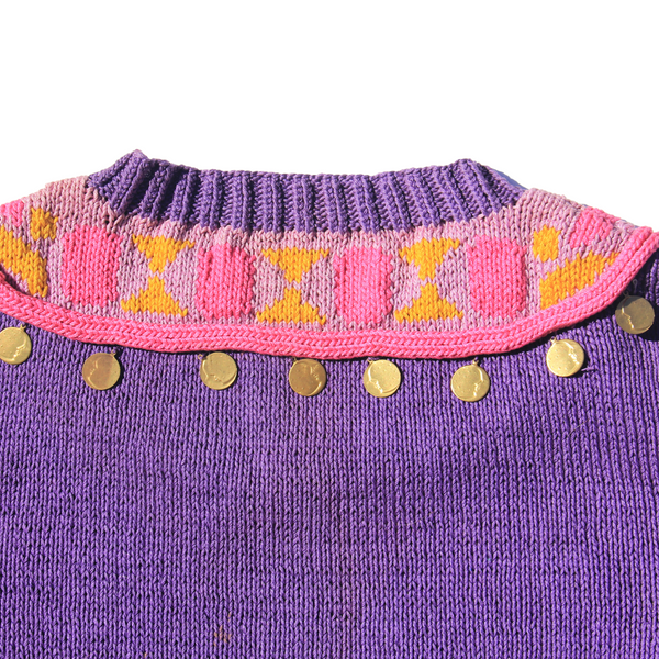 Purple coin pullover