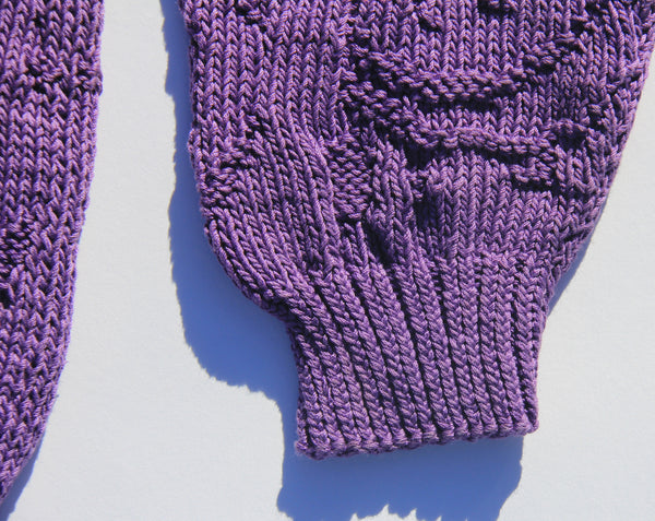 Purple tassle pullover