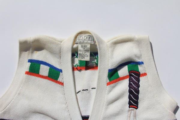 White game set match sweater vest